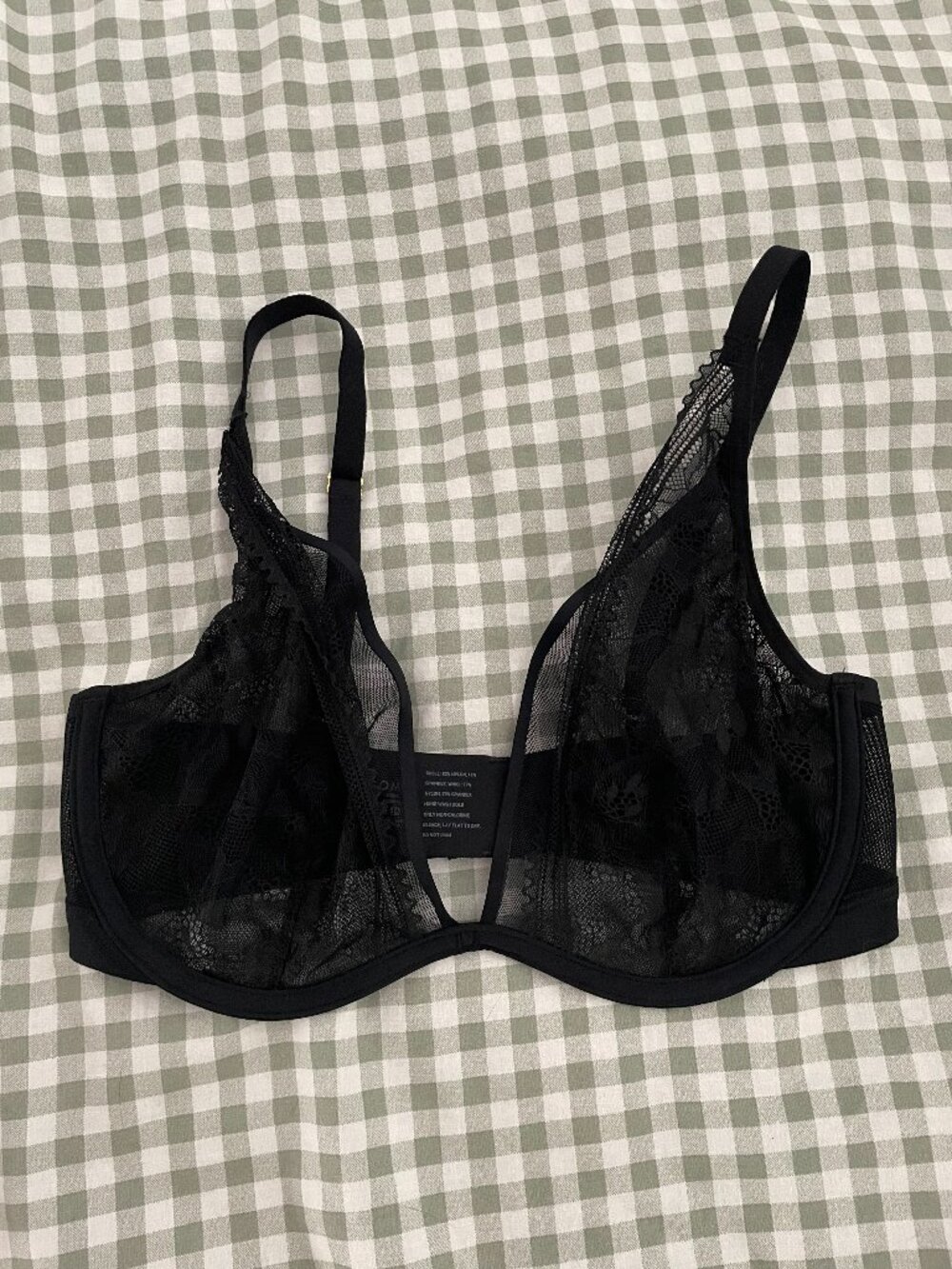 SOMA Black Lace Bra - unlined with underwire - Size 34D